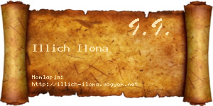 Illich Ilona névjegykártya