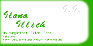 ilona illich business card